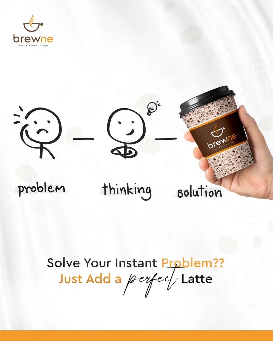 Poster: Solve your instant problem? Just add a perfect latte.